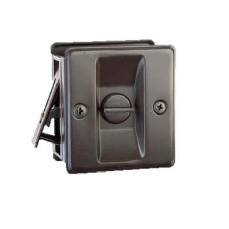 Orca Hardware Privacy Pocket Door Lock, US10B Oil-Rubbed Bronze Finish TH-SQPK-V-10B